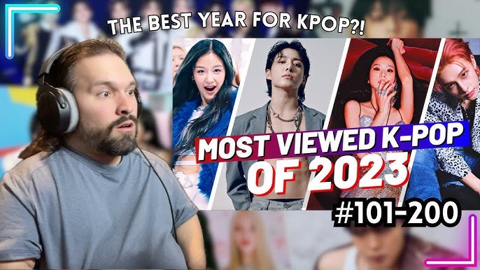 First Time Reacting To TOP 200 MOST VIEWED K-POP SONGS OF 2023! (1-100) 