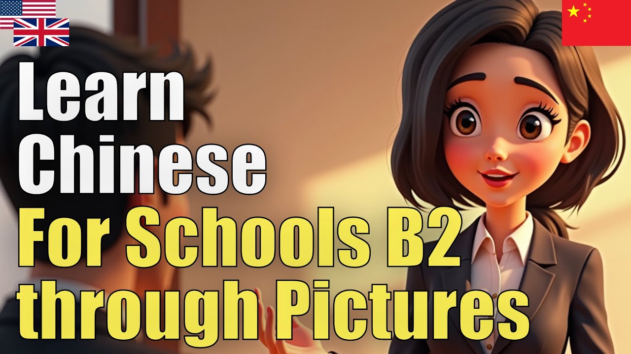 Learn Chinese through pictures at school B2 | Natural Listening | Must-Know | with Pinyin