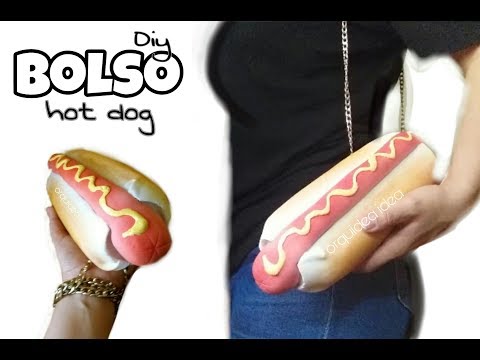 Diy Bolso♻ en forma de Hot Dog