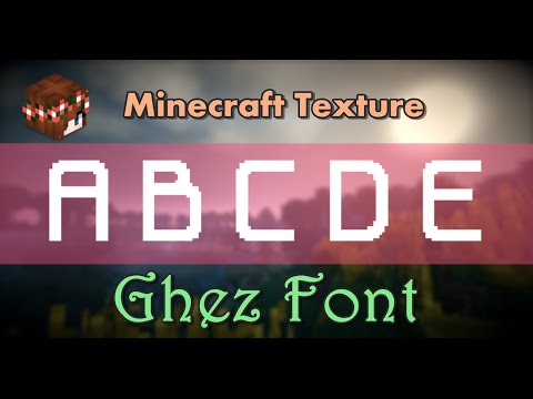 Minecraft Font Texture Ghez Font Youtube