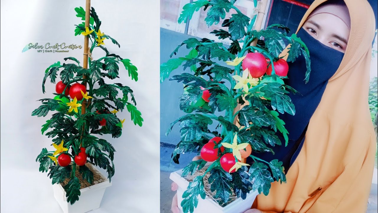 Cara membuat Tanaman Tomat dari Kresek | Plastic Bag Craft Ideas