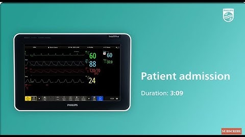 Admit a patient at the IntelliVue bedside monitor