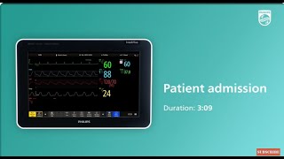 Admit a patient at the IntelliVue bedside monitor