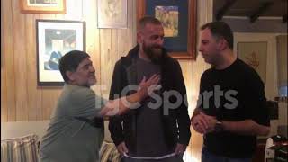 La intimidad del encuentro entre De Rossi y Maradona: elogios, el retiro y por qué eligió Boca