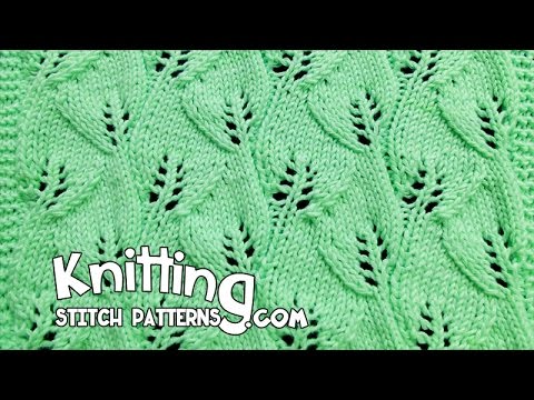Overlapping Leaves Lace Knitting Stitch #12 - YouTube