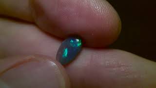 0.95ct 9 95x5 98x2 45 Natural solid Lightning ridge black opal with stunning multicolour