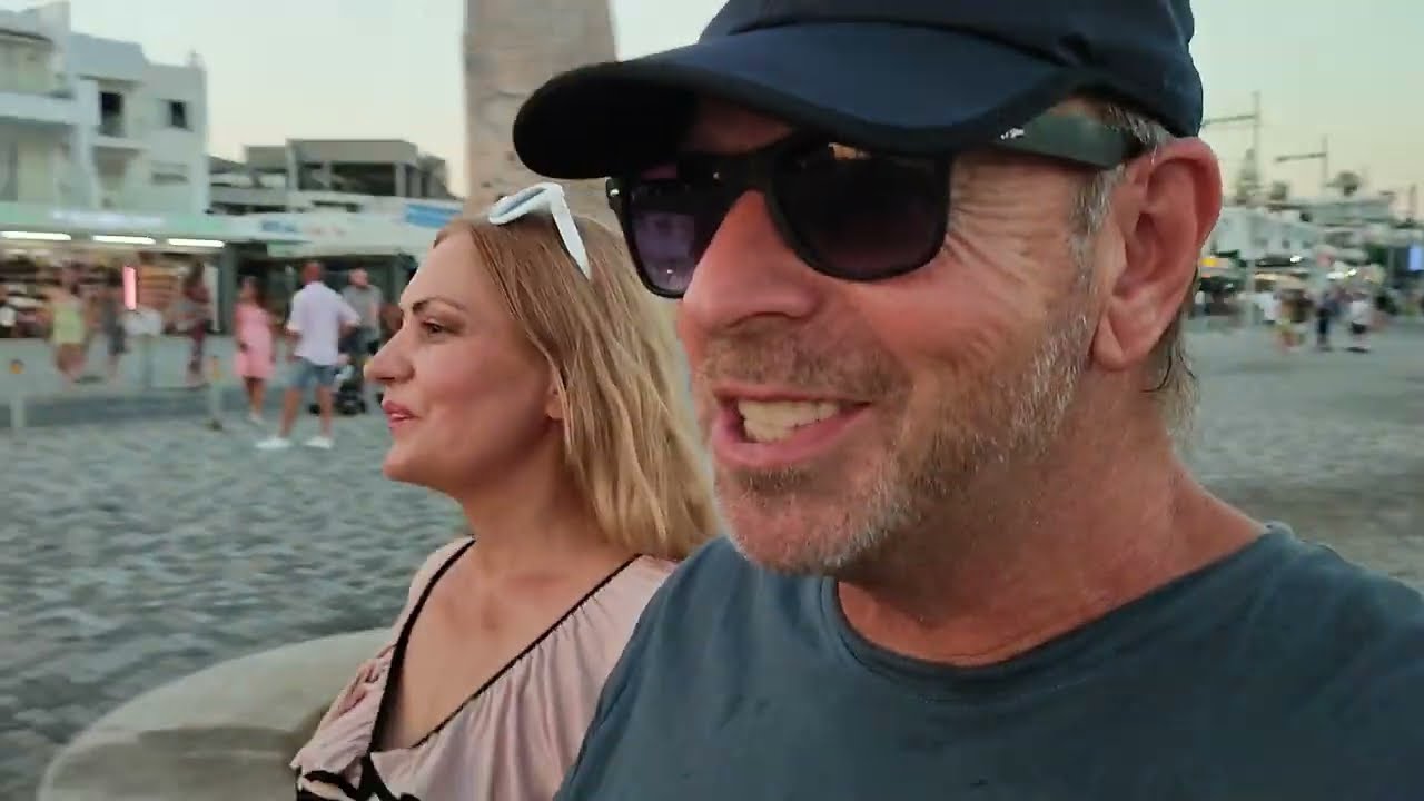 Paphos Promenade on a beautiful summer evening.. Paphos Cyprus..