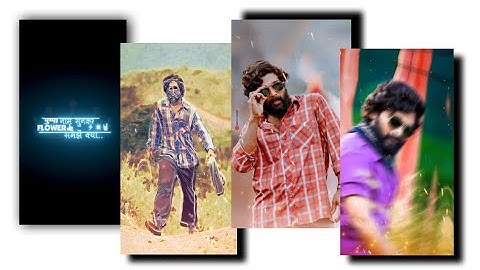 Pushpa movie song new attitude status editing kinemaster || pushpa raj trending video editing