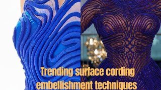 How to create this trending surface cording embellishment technique.