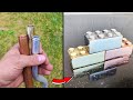 Casting Lego Bricks - Triple Metal Casting - Copper Brass Aluminum melting