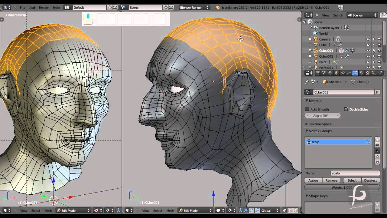 Membuat Rambut Di Blender 261 Part 1 YouTube