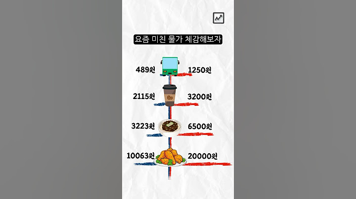 요즘 미친 물가 체감