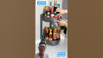 kệ đựng gia vị thông minh xoay 360 độ