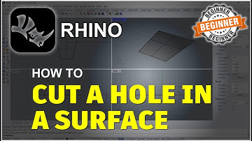 Rhino How To Cut A Hole In A Surface Tutorial