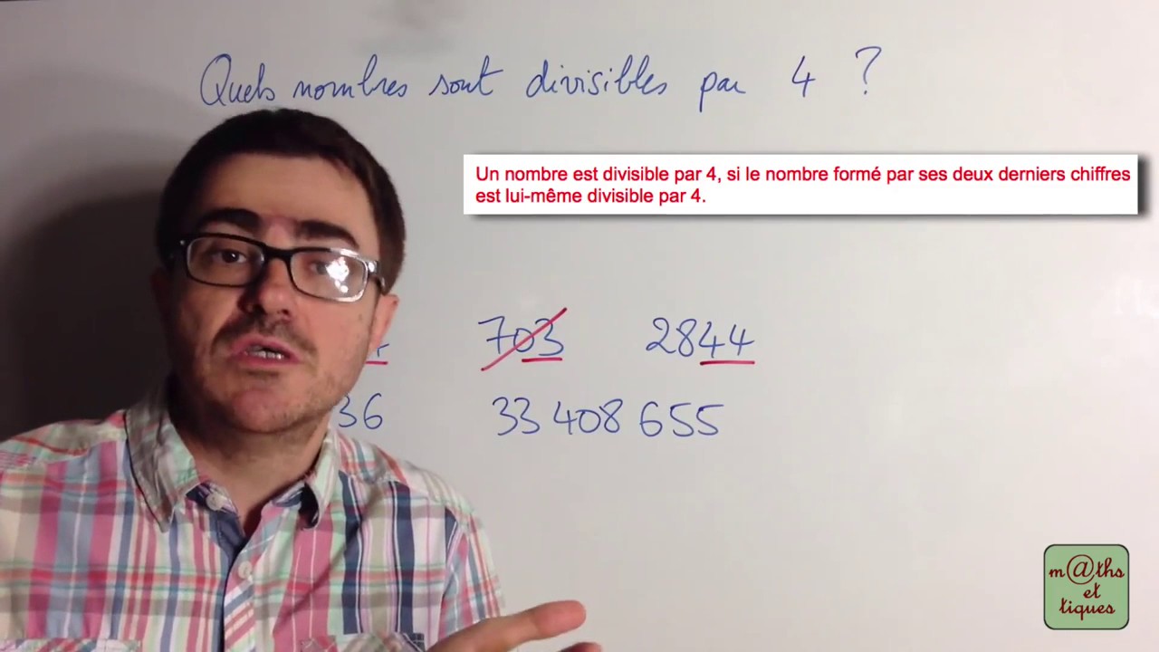 3 Vérifier si un nombre est divisible par 4 Sixième - YouTube