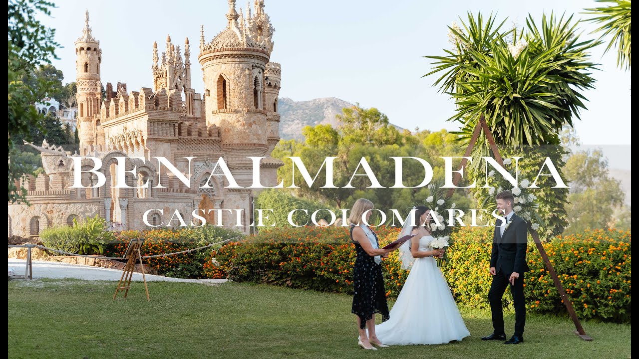 Fairytale elopement in castle Colomares in Benalamdena, Spain