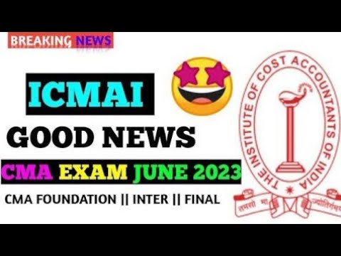 ICMAI New Syllabus Mock Test paper Release || CMA Exam June 2023 - YouTube