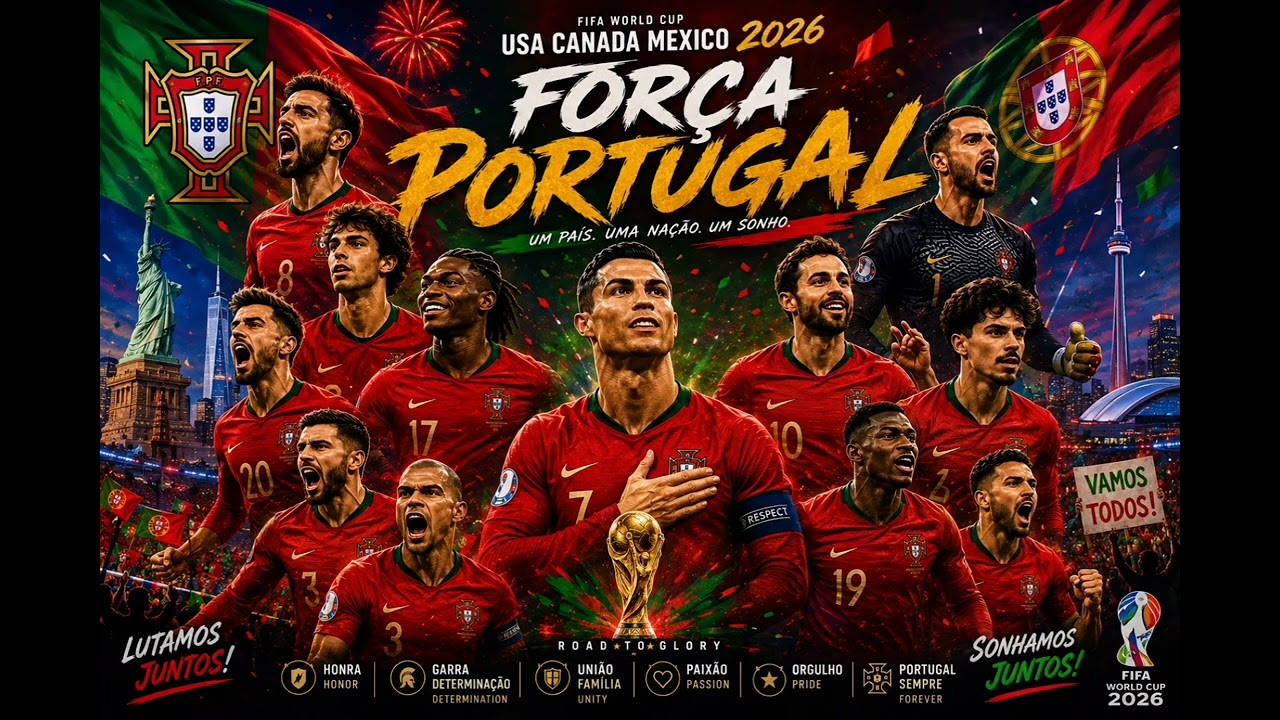 YouTubeで🇵🇹 FORÇA PORTUGAL 🇵🇹 | Cristiano Ronaldo & Portugal's World Cup Dream | 2026 Anthem 🐐🔥を視聴 YouTubeで🇵🇹 FORÇA PORTUGAL 🇵🇹 | Cristiano Ronaldo & Portugal's World Cup Dream | 2026 Anthem 🐐🔥を視聴