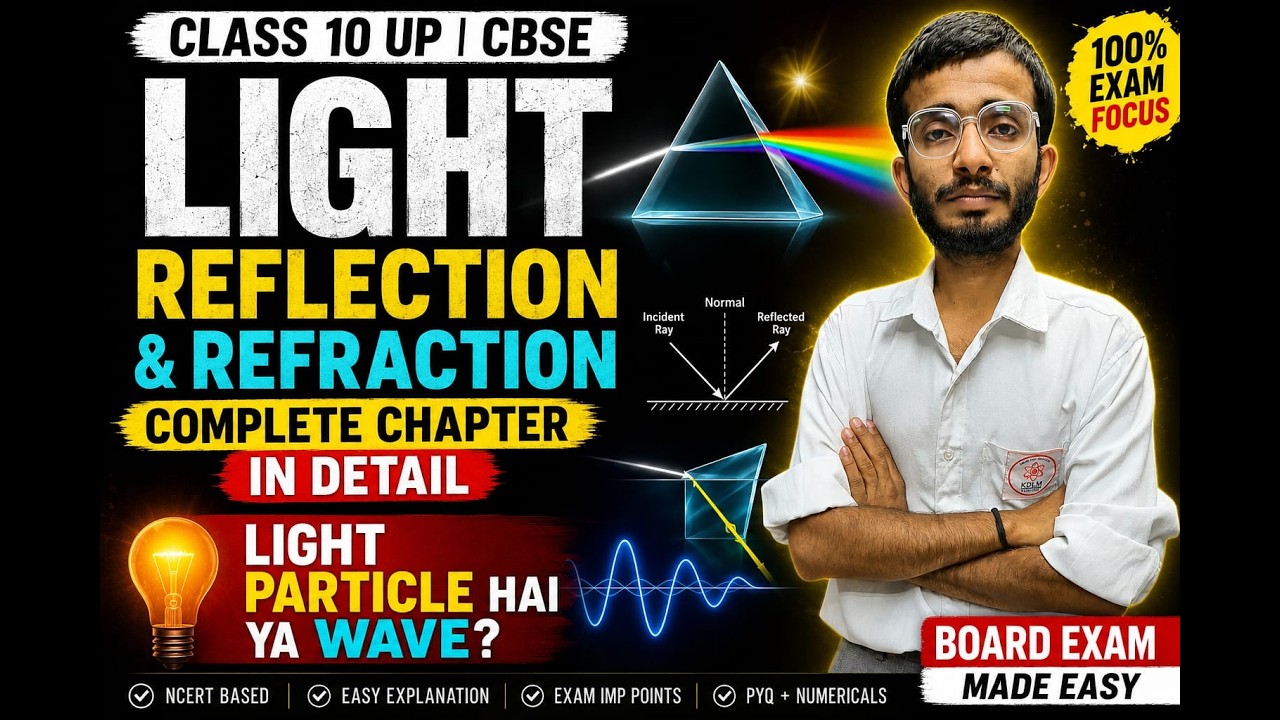 ⚡ Light Reflection & Refraction LIVE | Class - 10 |Complete Chapter in Detail | Part - 4|UP & CBSE|