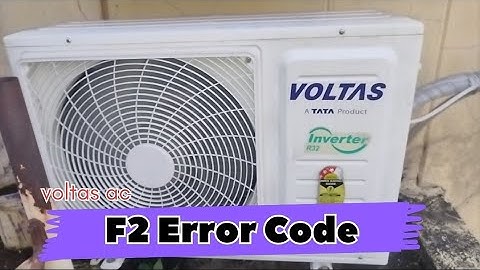 F2 Error Code Voltas AC || Voltas AC Errors || voltas inverter ac F2 error code || Jahir Technical