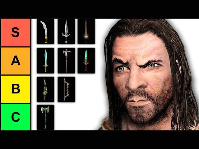 Ranking Every Unique Weapon In Skyrim class=