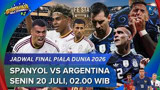 2026 World Cup Final Schedule: Spain vs. Argentina, a Duel of European Champions vs. Defending Ch...