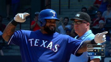 CWS@TEX: Fielder sends a two-run double to left