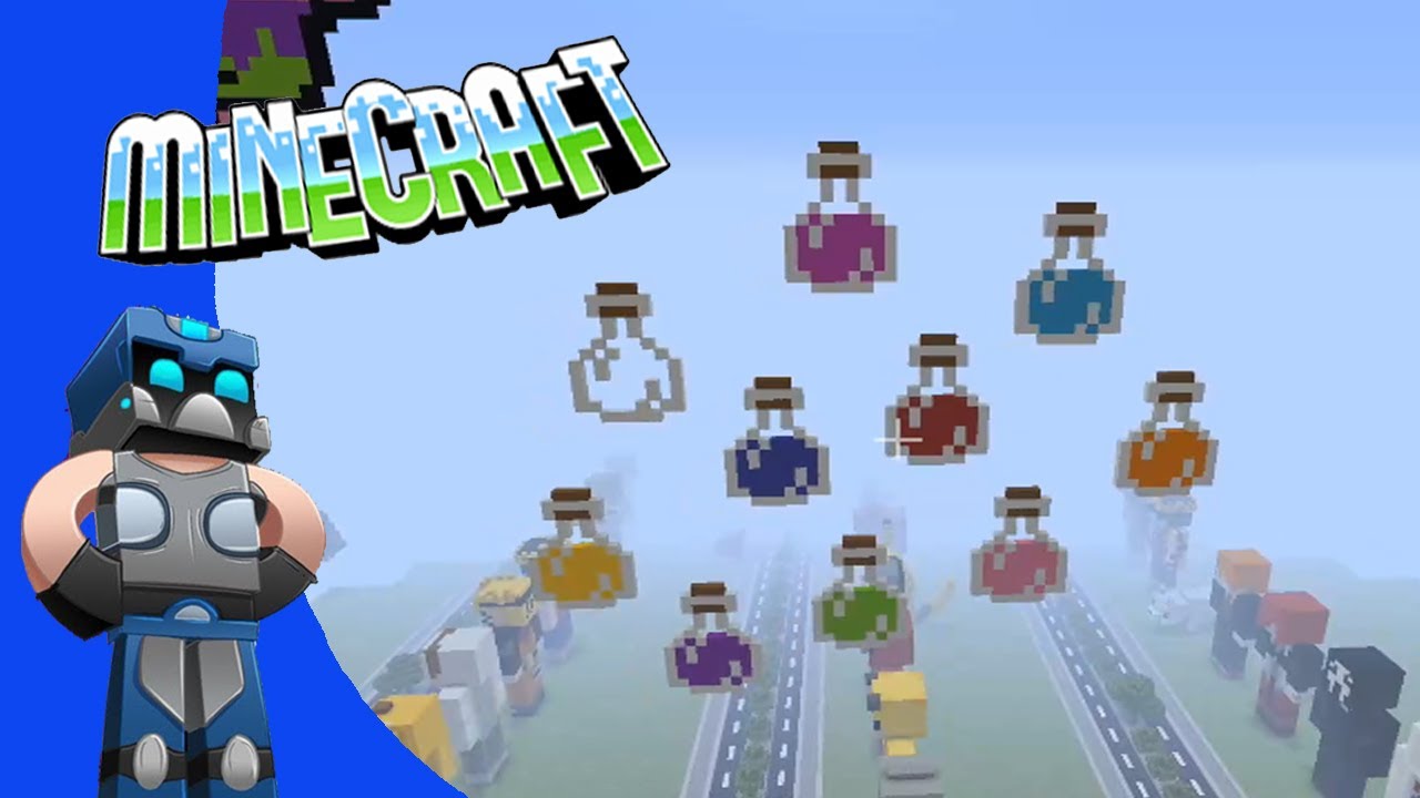 Como hacer las pociones pixel art en minecraft - YouTube