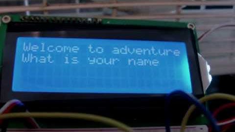 Adventure style text game on arduino.