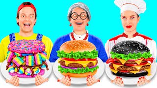 Reto De Cocina Yo vs Abuela | Guerra de Cocina Divertida de BaRaFun Challenge