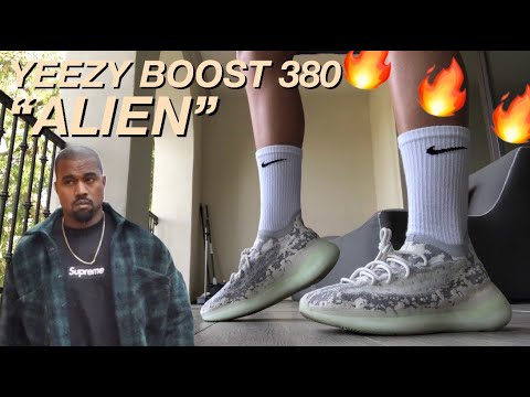 Adidas Yeezy Boost 380 Alien Women and Men Running.
