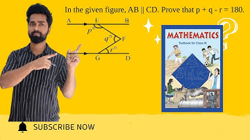 Solve p + q – r = 180 | Easy Geometry Proof for Class 9 & 10