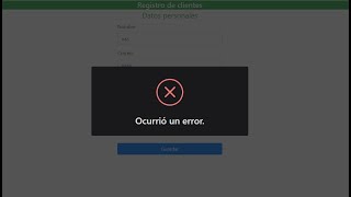 Part 2 - Customer Registration Form with AJAX and PostgreSQL (Error Pop-up)