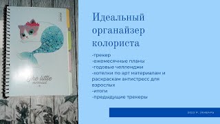 Мой идеальный органайзер колориста/трекер раскрасок/январь 2023