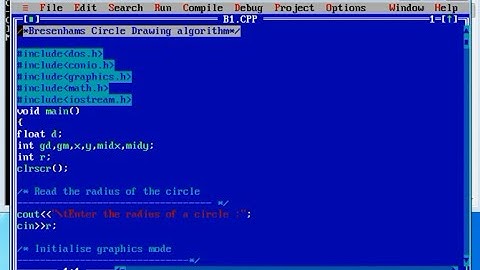 Bresenhams Circle Drawing Program