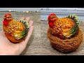 Как сделать КУРОЧКУ из ВАТЫ. Поделки своими руками. МАСТЕР-КЛАСС. COTTON WOOL CHICKEN craft.DIY.