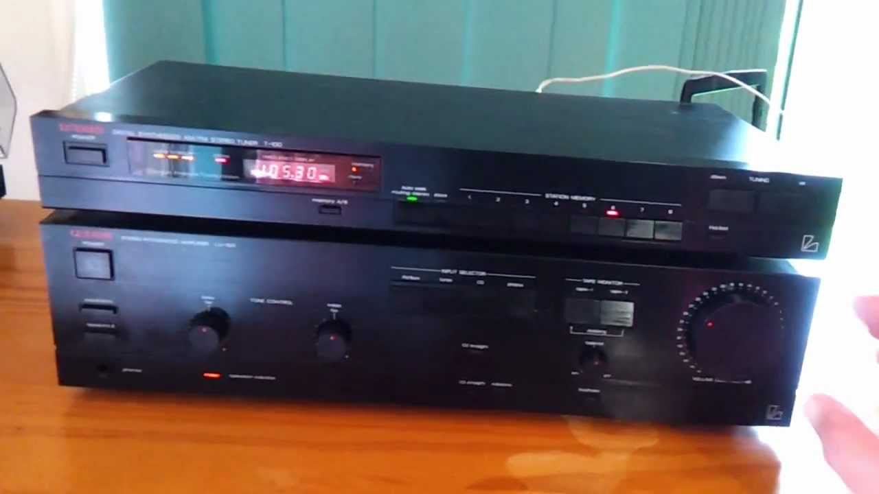 LuxMAN LV-100 amp and T-100 tuner - YouTube