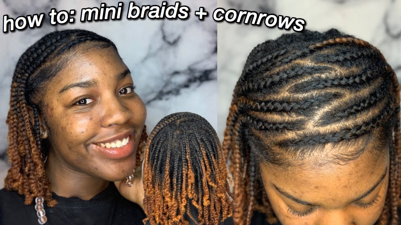 easy protective style | Rihanna inspired mini braids | kelly logan hair products - YouTube