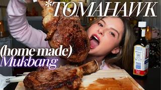 I Cooked a TOMAHAWK STEAK 🥩🔥 | Reverse Sear Mukbang + Things I Thought Were Fancy as a Kid Pt. 2