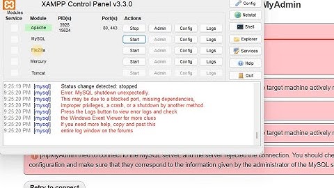 Fixed XAMPP Error: MySQL Shutdown Unexpectedly | How to Resolve Database Connection Error