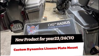 install a #customdynamics Lic Plate Mount & Frame w/Light on 23/24 Harley-Davidson CVO #chrisglides