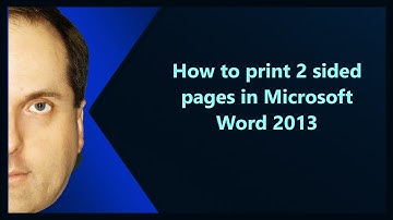 How to print 2 sided pages in Microsoft Word 2013