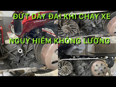 Video Xe vision đứt dây đai (curoa) nguy hiểm không lường... - youtube