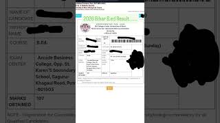 20226Bihar B.ed result......#CML rank available soon.....