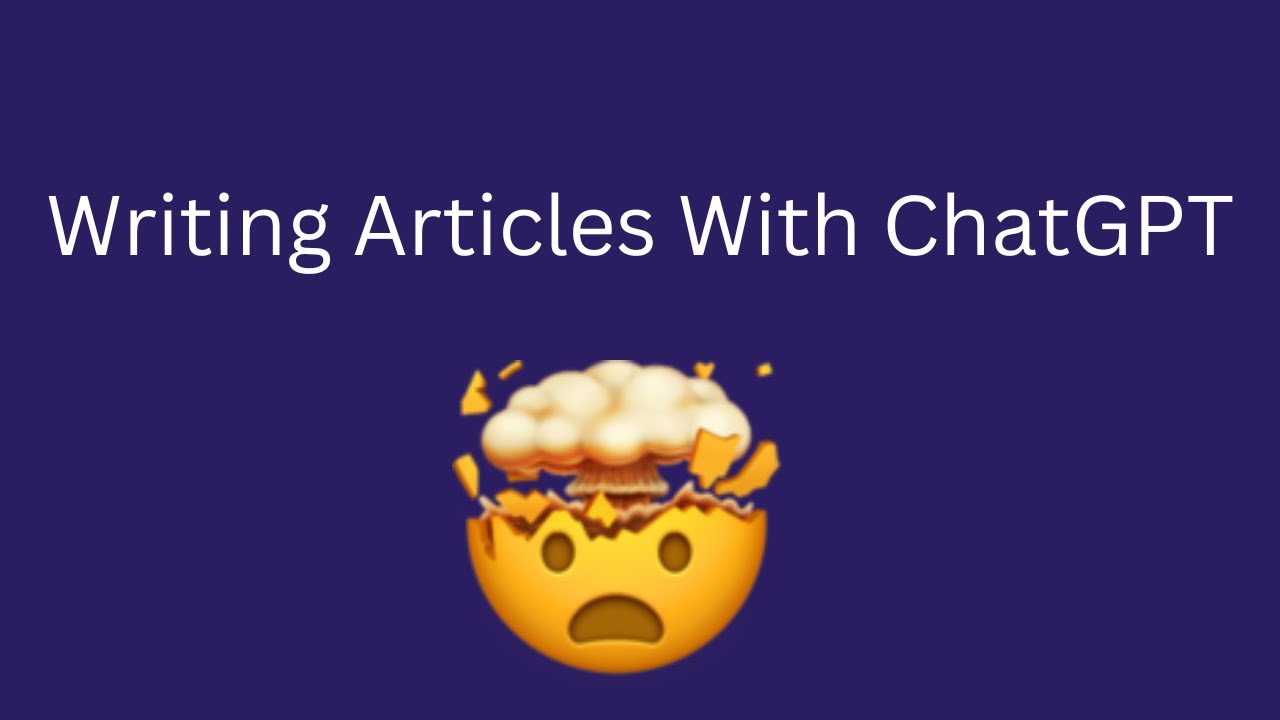 ChatGPT: Writing Technical Articles 