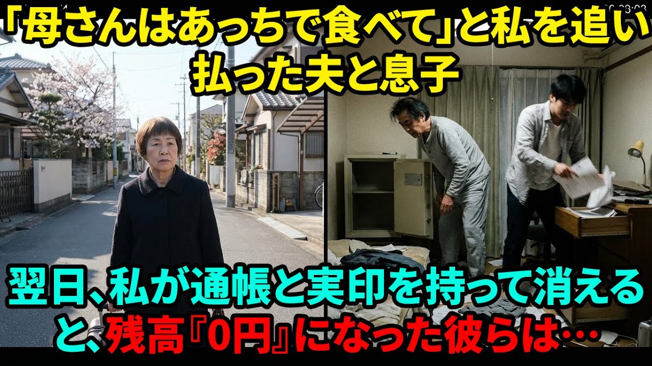 【スカッと】夫と息子夫婦「母さんは仲間外れなw」私「分かった」→翌日、タンス預金5000万を持って実家に帰った結果、夫が発狂し…【シニアライフ】【60代以上の方へ】