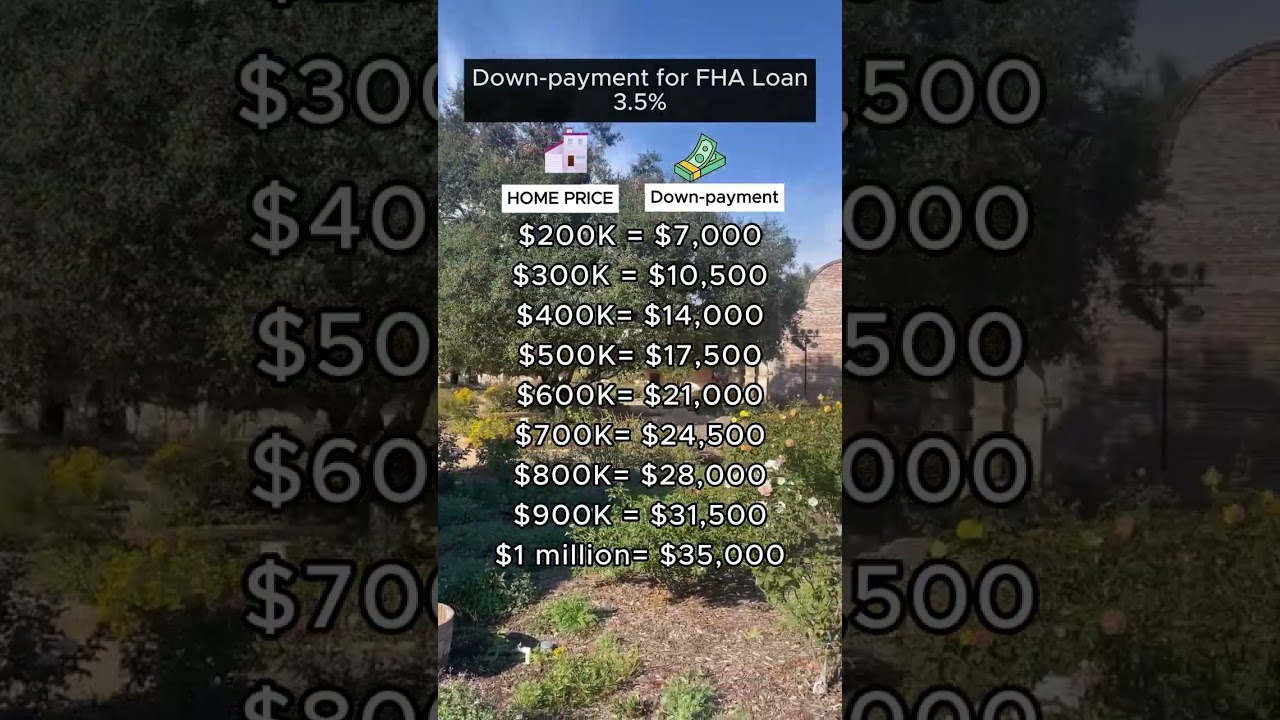 3.5% down when buying a home.