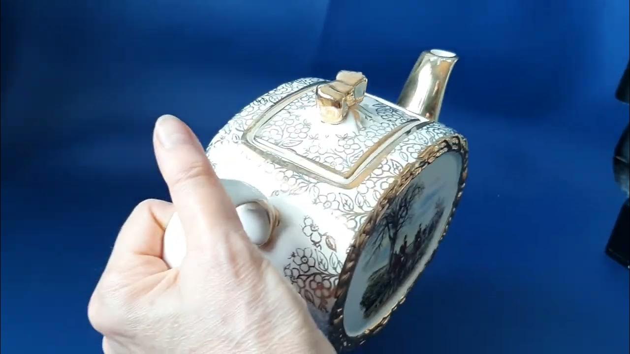 Sadler Barrel Shaped Hunting Scene Musical Teapot YouTube