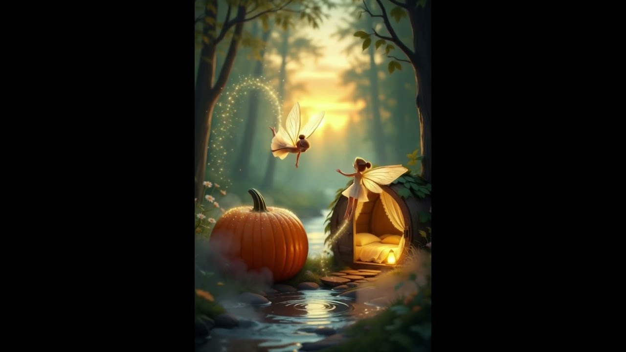 The Cozy Pumpkin Fairy House 🎃✨ | Magical Night Story | Cute Fairy Animation