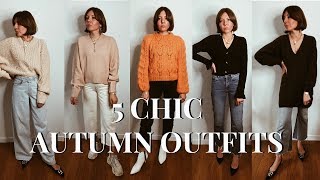5 Easy Chic Autumn Outfit Ideas: Sweater   Jeans